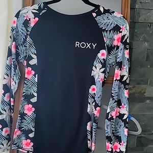 Roxy hibiscus long-sleeve swim top